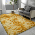 4x6 Large Washable Area Rugs for Living Room Tie-Dyed Orange Yellow