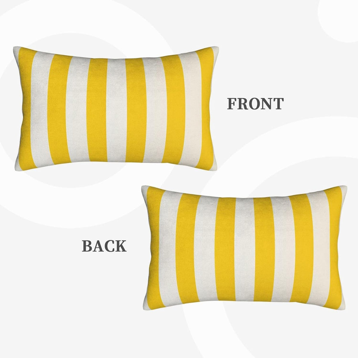 Lemon Yellow Stripes Standard Pillowcases Sets of 2, Ultra Soft Microfiber Plush Pillow Cases 20"X30" Comfort Decorative Throw Pillow Cover with Hidden Zipper for Bedroom, Sofa, Couch