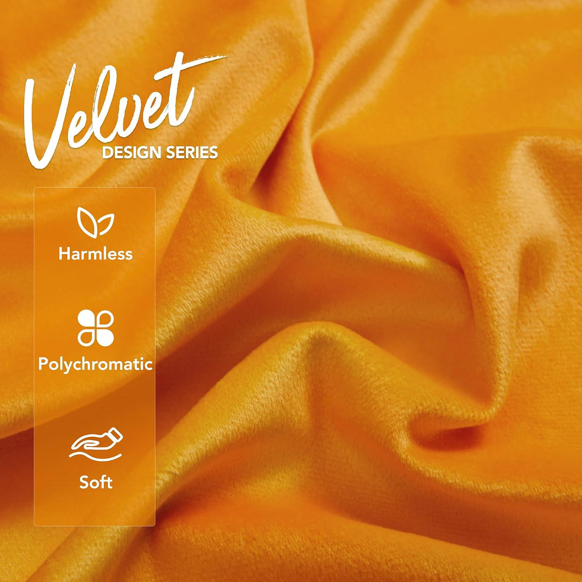 Velvet Throw Pillow Covers for Couch and Sofa, Invisible Zipper