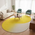 Modern Abstract 5x7 Irregular Area Rug for Living Room Bedroom Minimalist Bright Yellow Off White Geometric Art Deco Rugs Machine Washable Soft Non Slip Mats Nursery Dorm Low Pile Floor Carpet