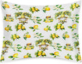 Satin Pillowcase for Hair and Skin Flower Yellow Lemon Soft Slip Cooling Pillow Covers with Hidden Zipper Standard Size Pillow Case for Bed Couch Women Men Kids Girls Boys 20x26in